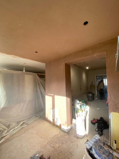 Kitchen refurbishment ceiling and archway
