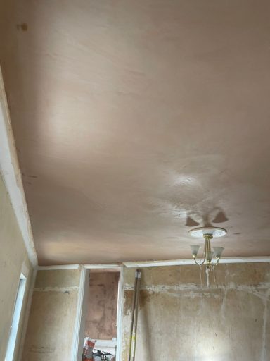 Plastering over artex ceiling